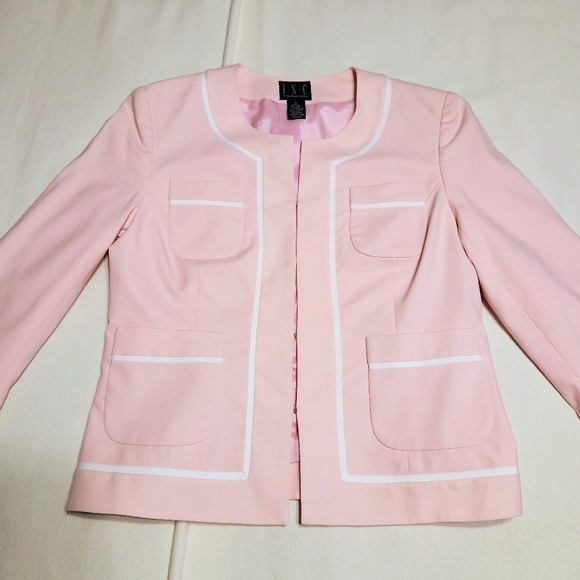 INC International Concepts Hook and Eye Jacket Pink Size 4 - Picture 8 of 12